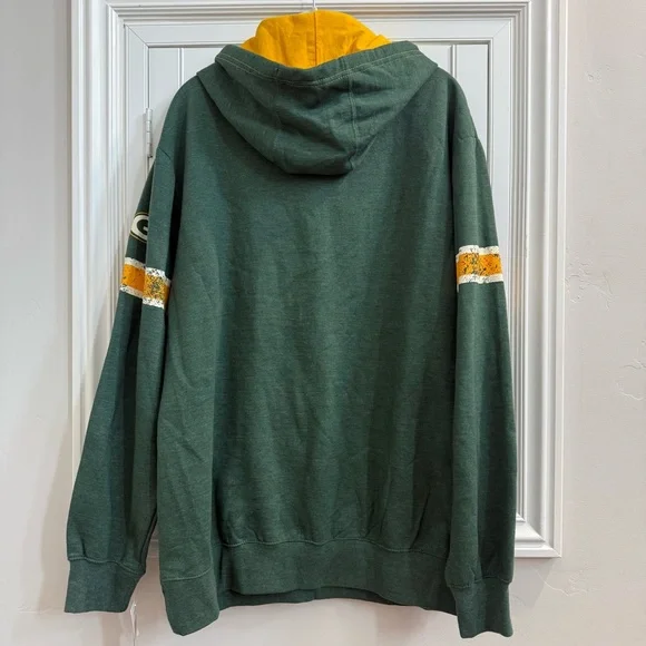 NWT NFL Green Bay Packers Green and Yellow Packers Hoodie Seeatshirt Size Large - Picture 4 of 4